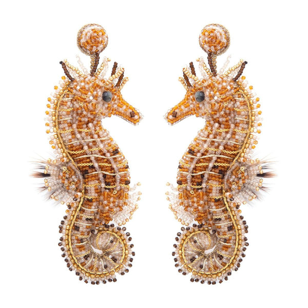 Deepa Gurnani Handmade Sea Horse Earrings