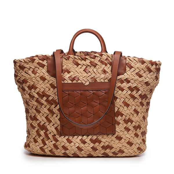 Plage Woven Beach Tote Cafe