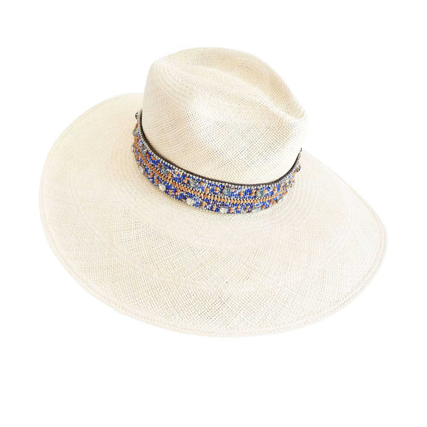 The Paros Blue Crystal Panama Hat