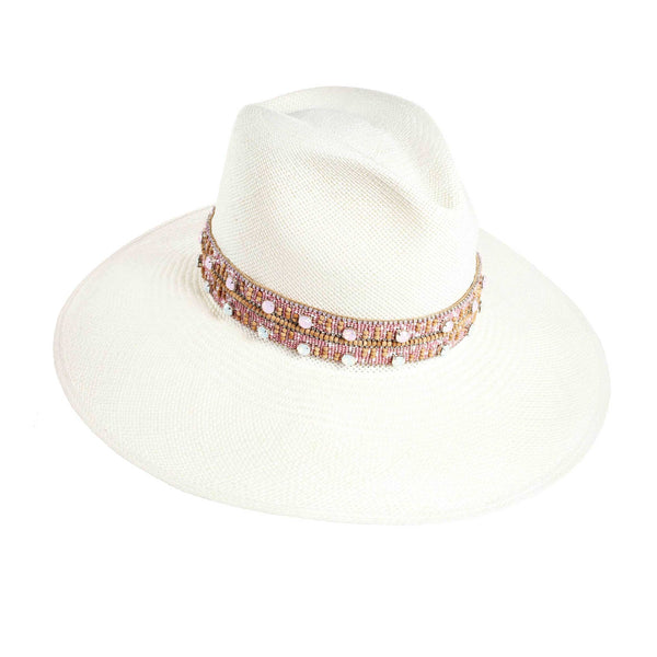 The Paros Pink Crystal Panama Hat
