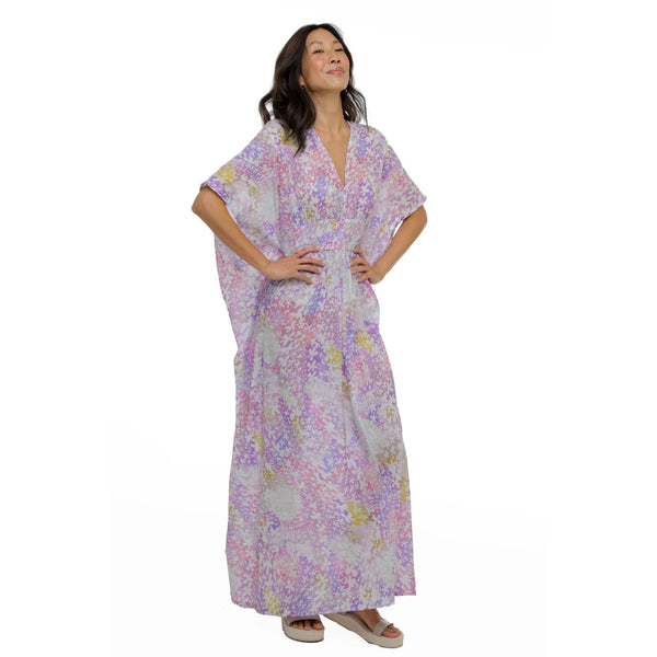 Lavender Floral Maxi Caftan