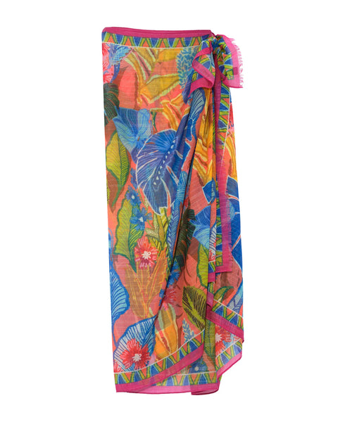 Rainforest Sarong Orange Poppy