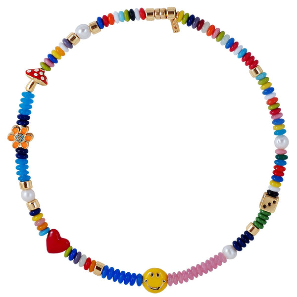 Enamel Beaded Necklace