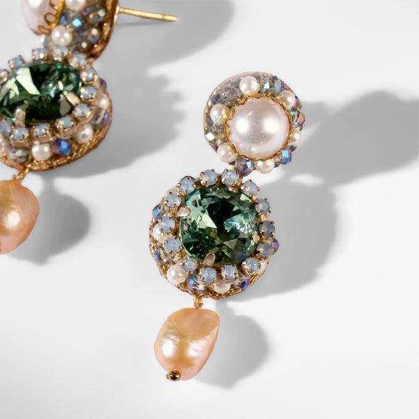 Mukta Earrings Green