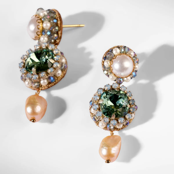 Mukta Earrings Green