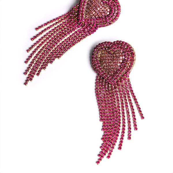 Kaylie Earrings Fuchsia
