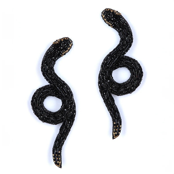 Boa Earrings Black