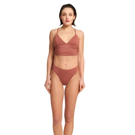 Electra Copper Lurex Tank Swimtop