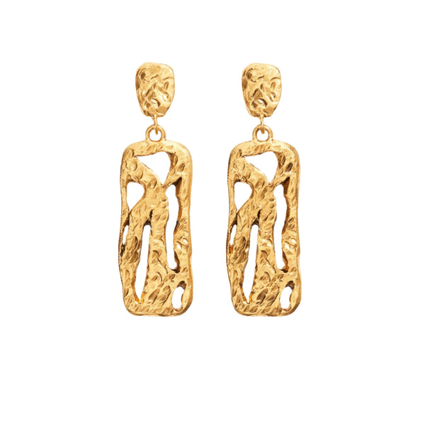 Flat Cut Our Gold Earrings