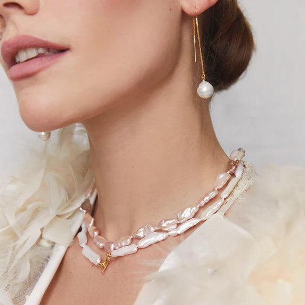 LEIGHTON PEARL NECKLACE WHITE