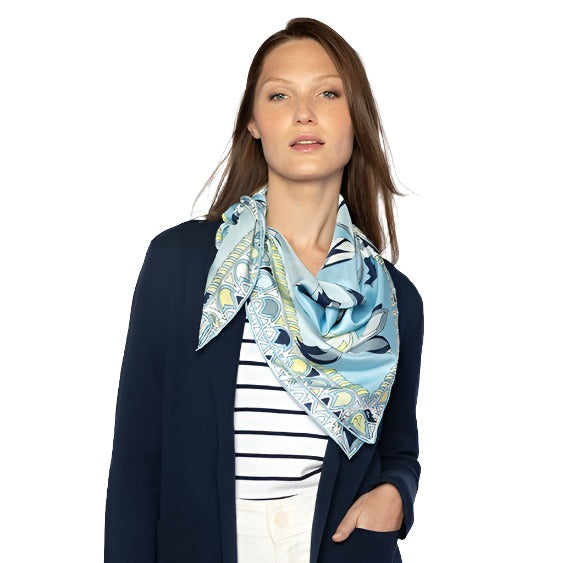 Mod Floral Square Scarf - Rosa