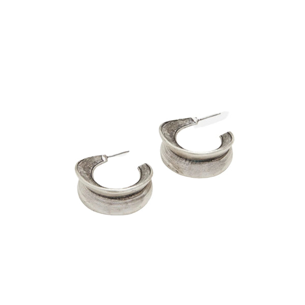Carved Hoops Silver