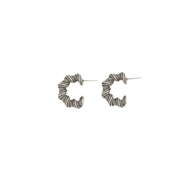 Twisted Hoops Silver