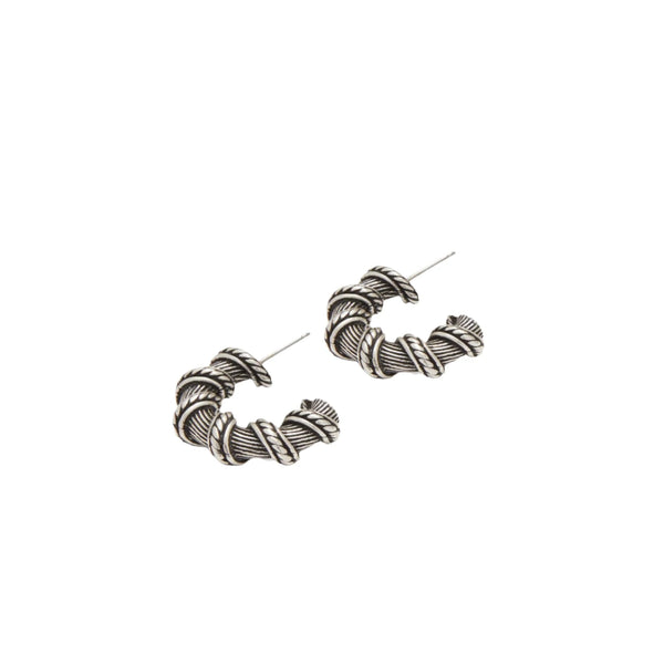 Twisted Hoops Silver