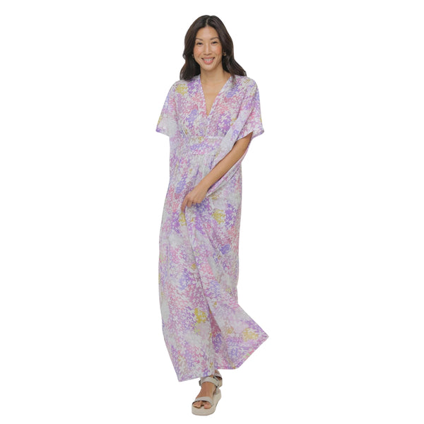 Lavender Floral Maxi Caftan