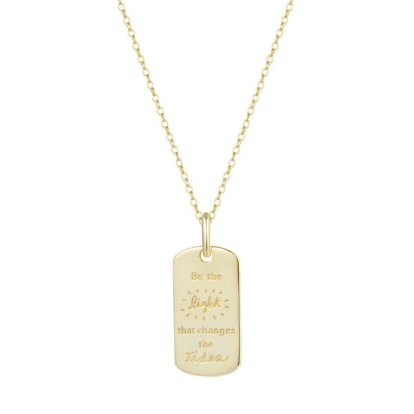 Be the Light Celestial Dogtag Necklace