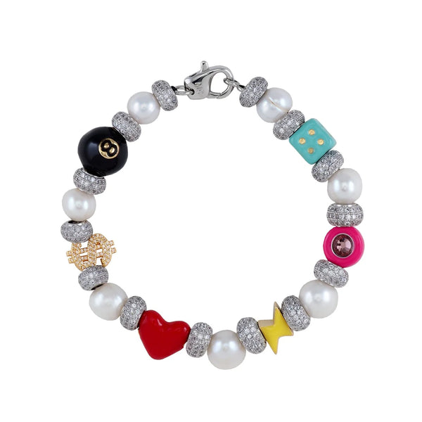 Enamel Pearl Bracelet