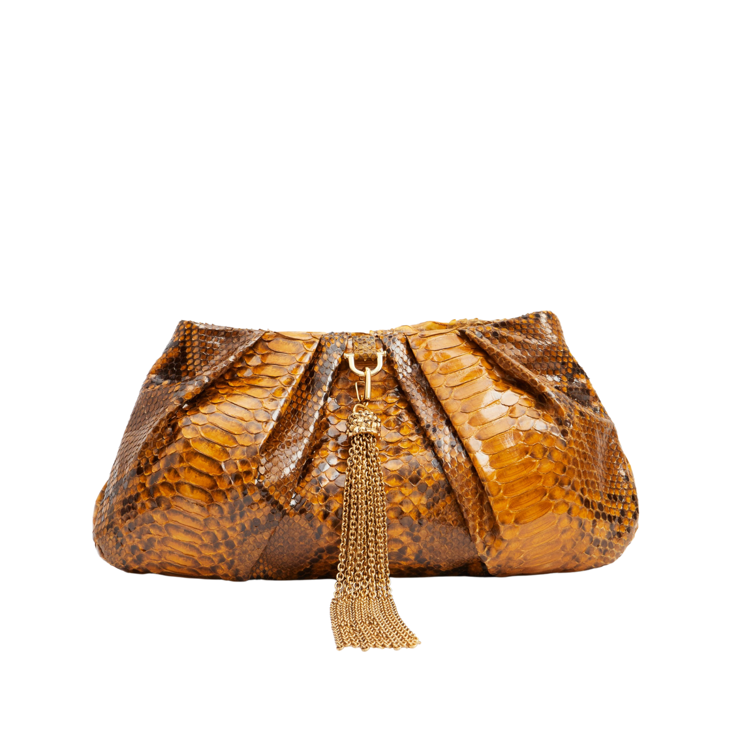 Large Python Croissant Bag Kelly Green