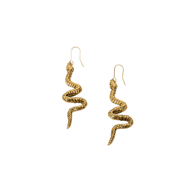 Vertical Snake Earrings