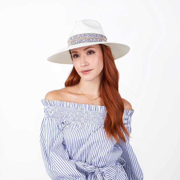 The Paros Blue Crystal Panama Hat