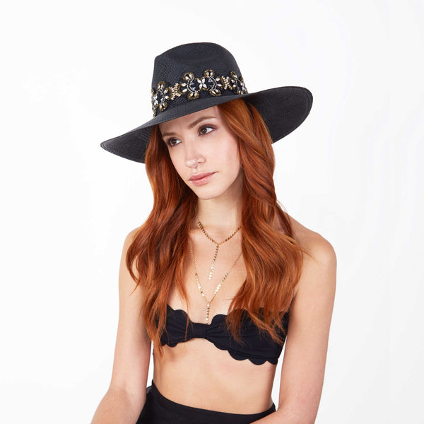 Tahiti Luxe Black Panama Hat