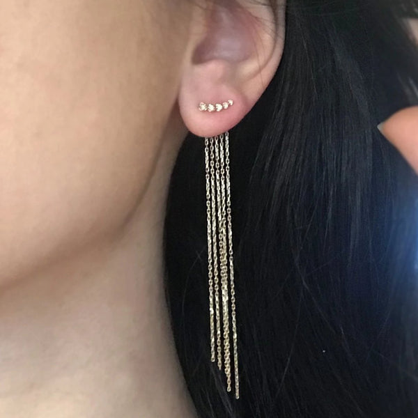 Gold Waterfall Earrings