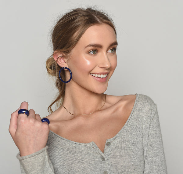 Donut Lapis Hoop Earring