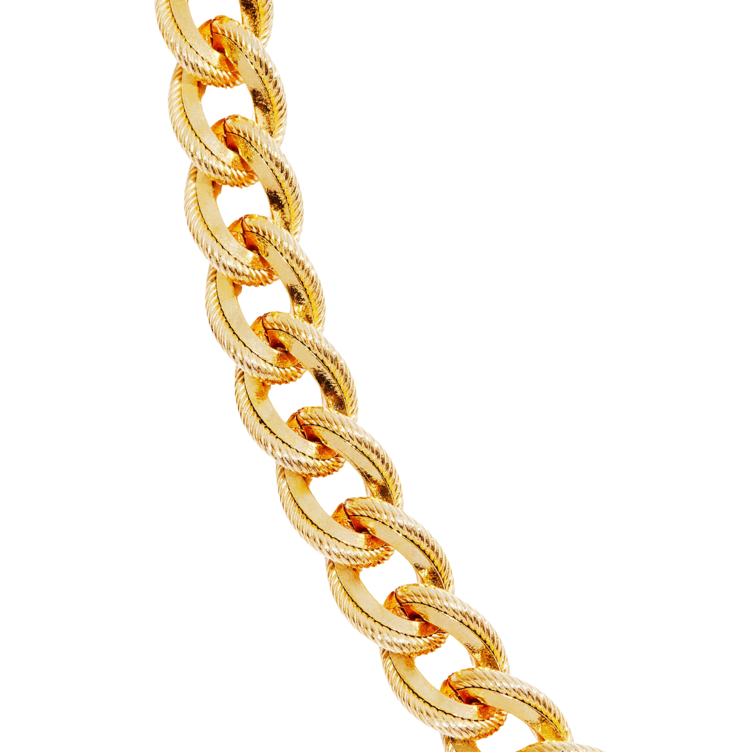 Rope Striated Chain Necklace