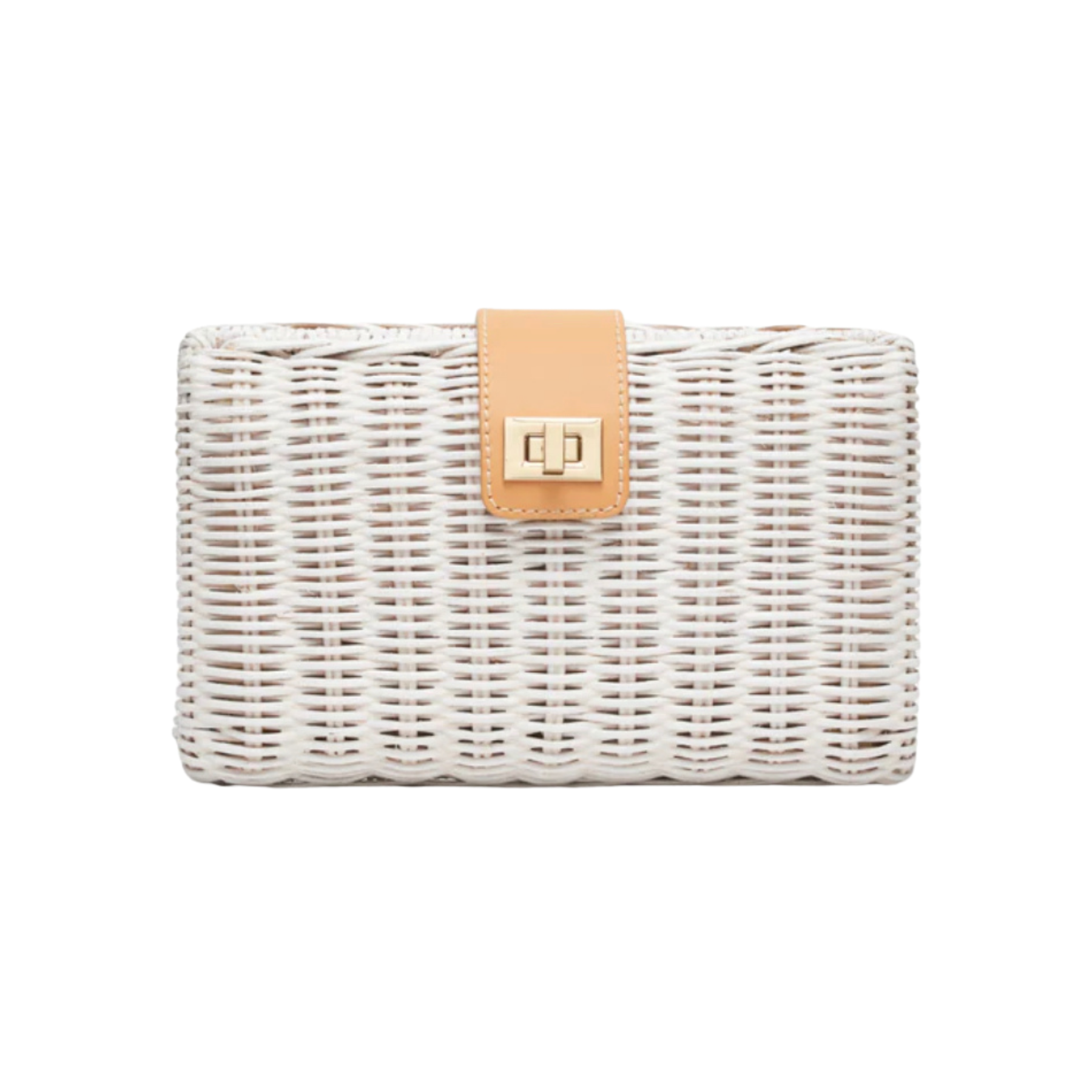 Lou Wicker Straw Clutch Bag