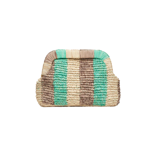 The Beverly Knitted Straw Clutch Bag