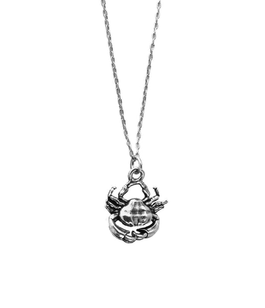 Small Crab Necklace Silver