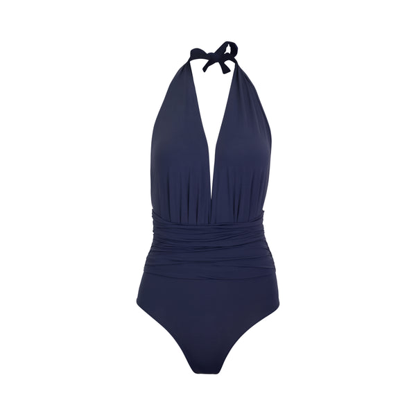 Eva One Piece Swimsuit in Navy