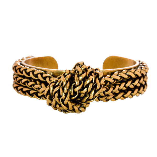 Knotted Rope Chain Cuff Bracelet
