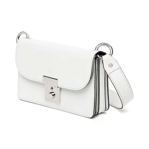 Amanda White Leather Belt Bag