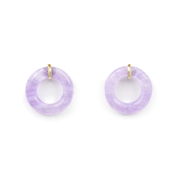 Munchkin Hoop Amethyst Earring