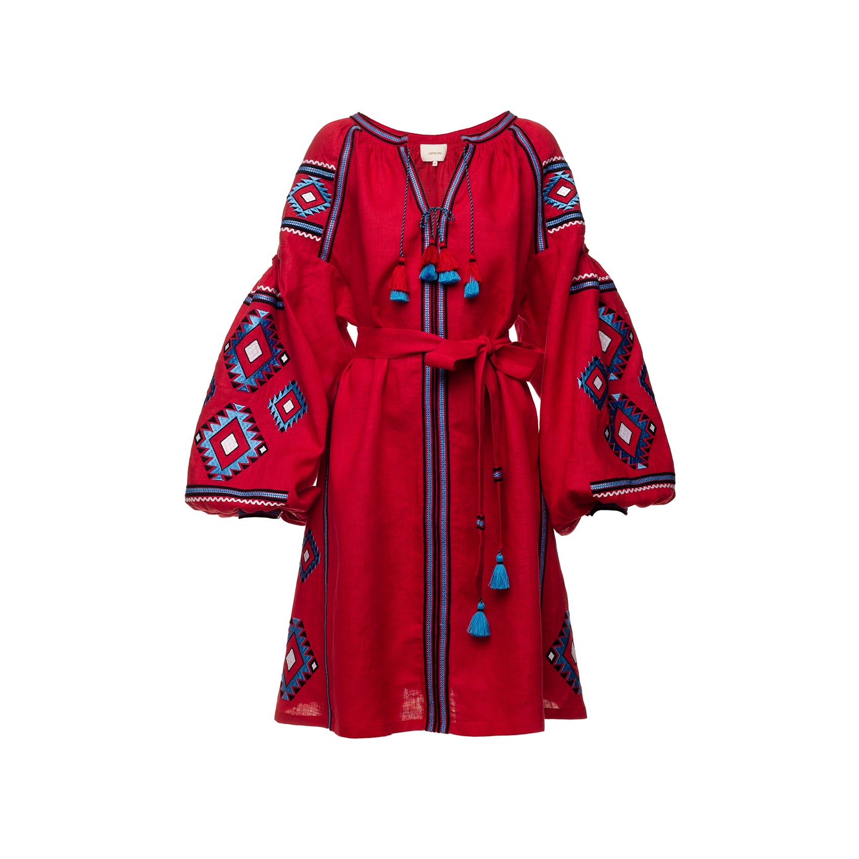 Aztec Short Dress Red Aztec Short Dress Red