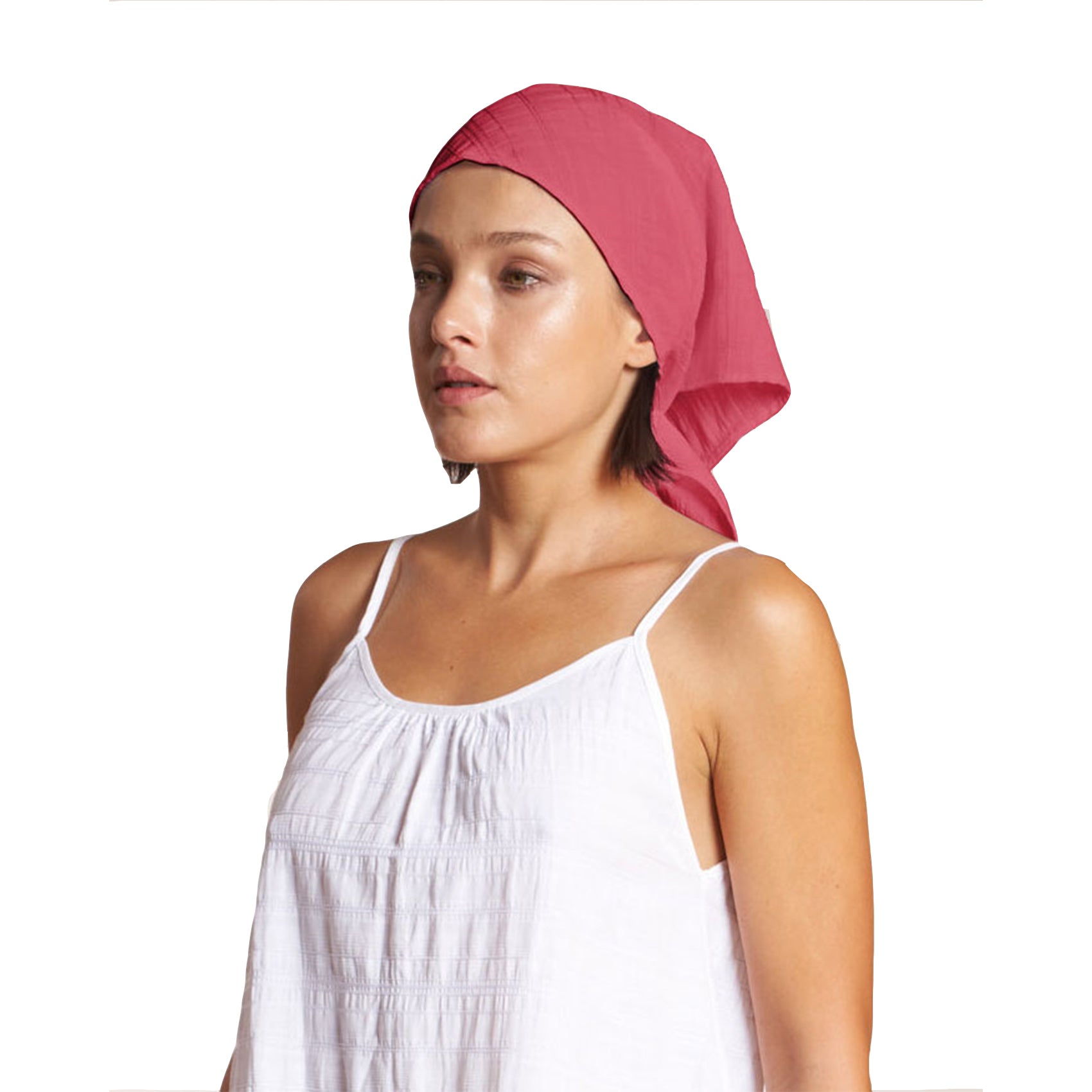 Baba Head Scarf in Rose Linen