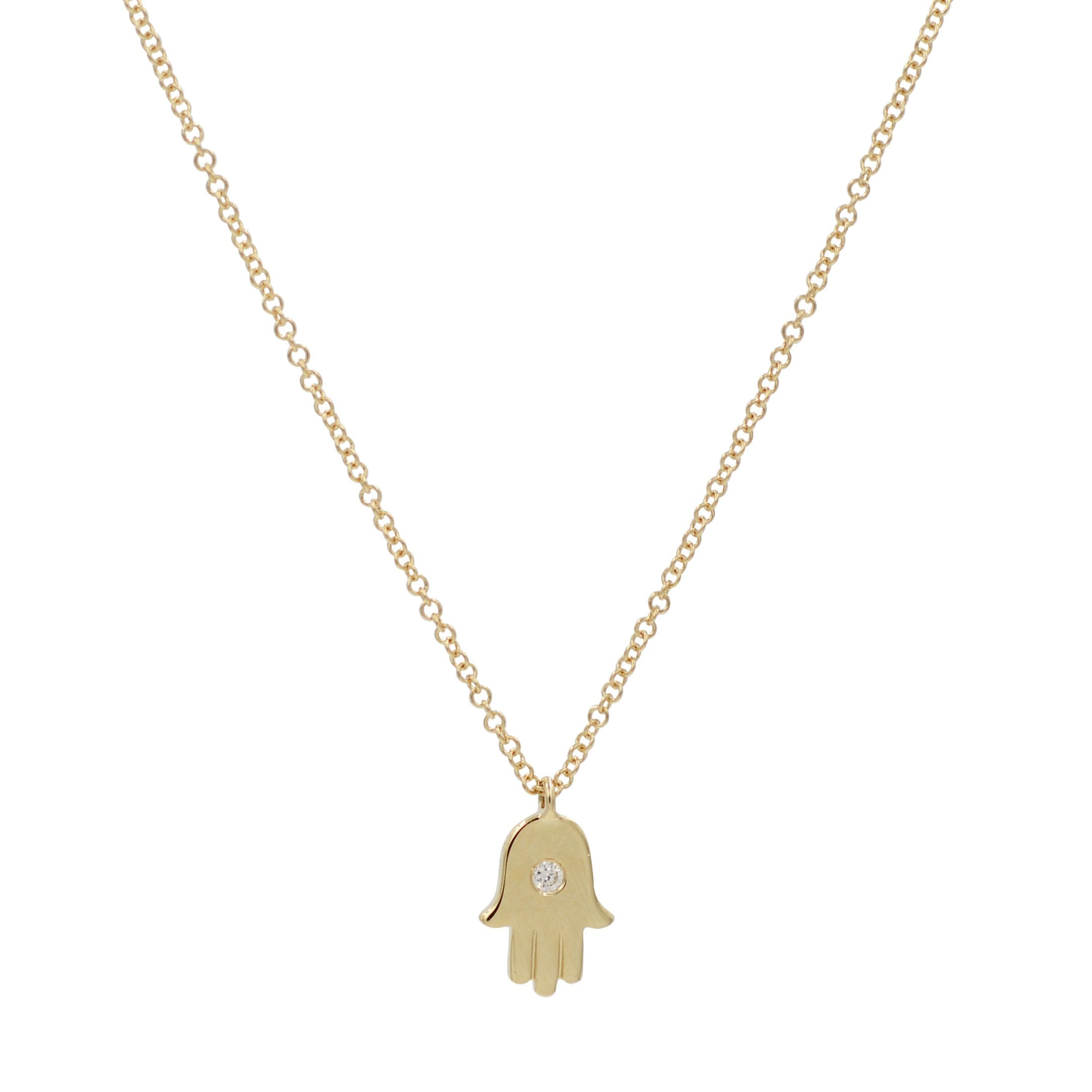 Mini Gold Hamsa Necklace