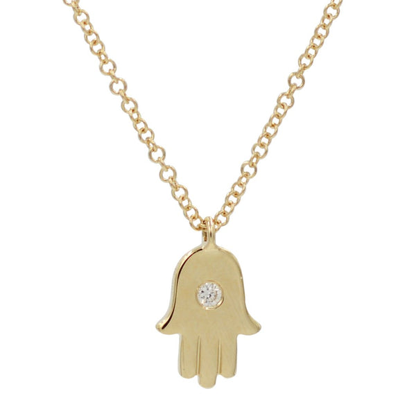 Mini Gold Hamsa Necklace