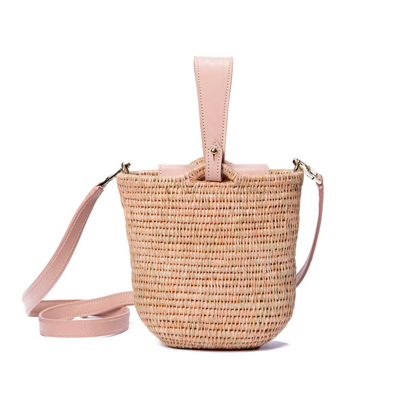 Zandi Quartz Leather Trimmed Bucket Bag