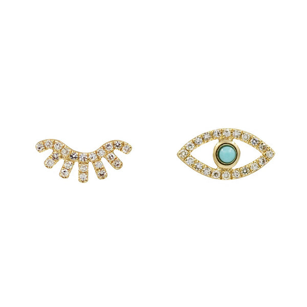 Wink Evil Eye Studs