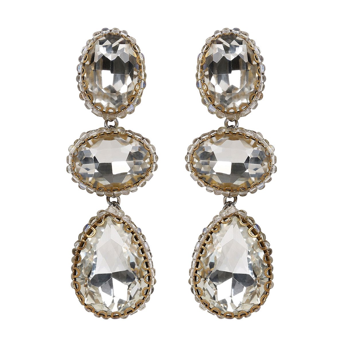 Swarovski Earrings, Silver-tone Crystal Drop Earrings in Metallic | Lyst