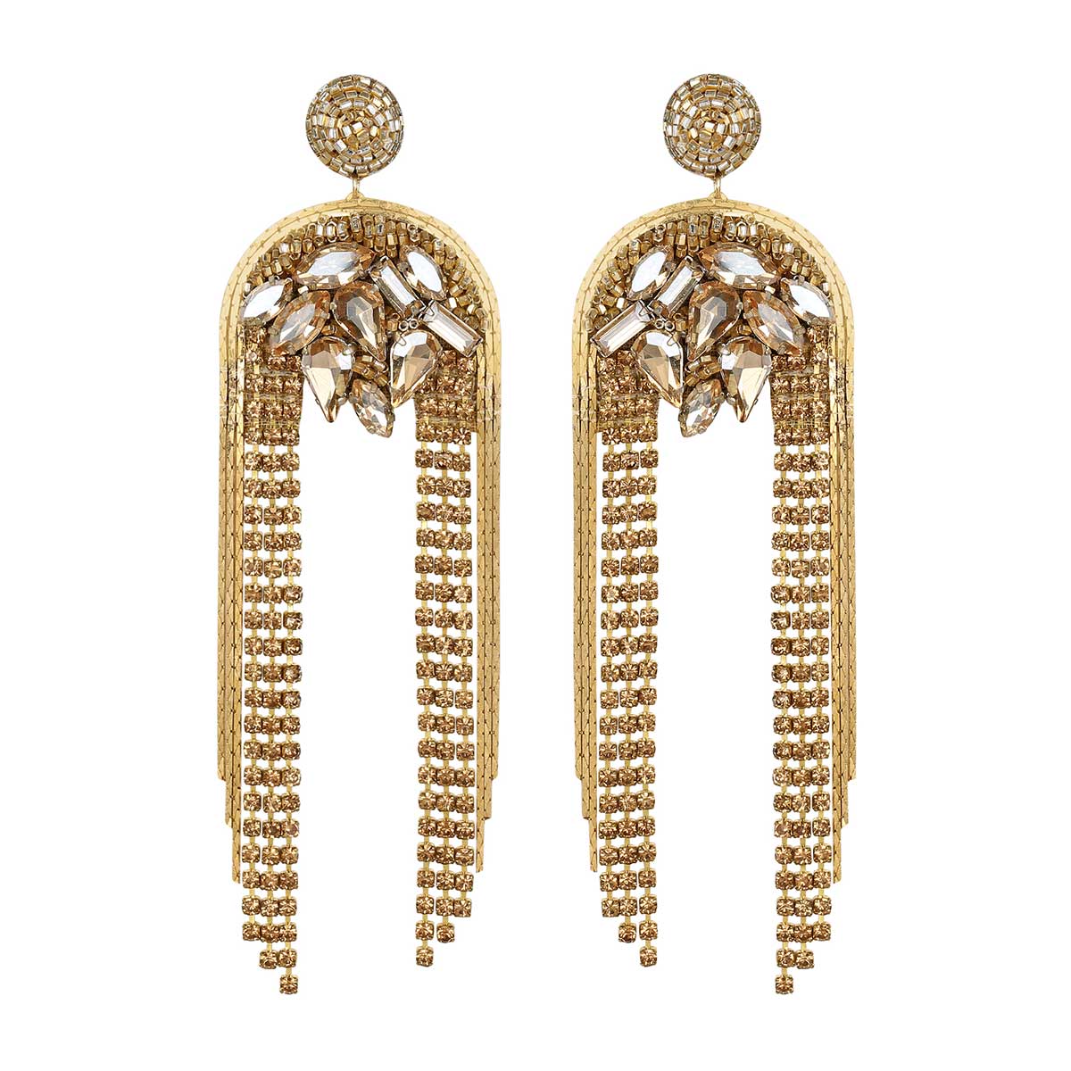 Deepa Gurnani Handmade Kylee Earrings in Gold