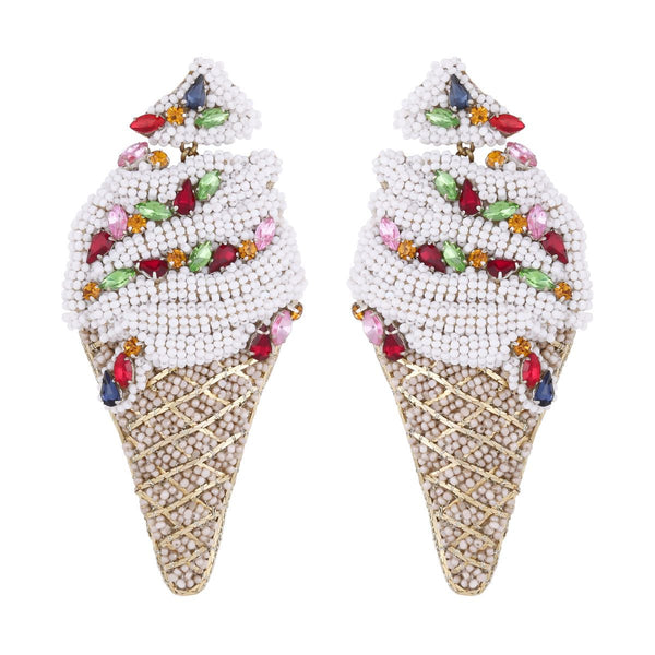 Deepa Gurnani Handmade Ice Cream Cone Earrings