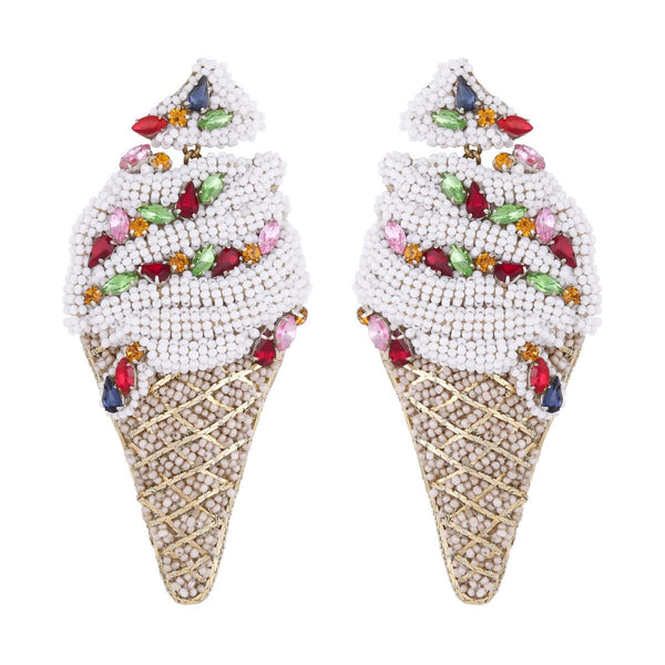 Deepa Gurnani Handmade Ice Cream Cone Earrings