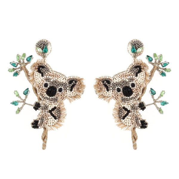 Deepa Gurnani Handmade Koala Earrings