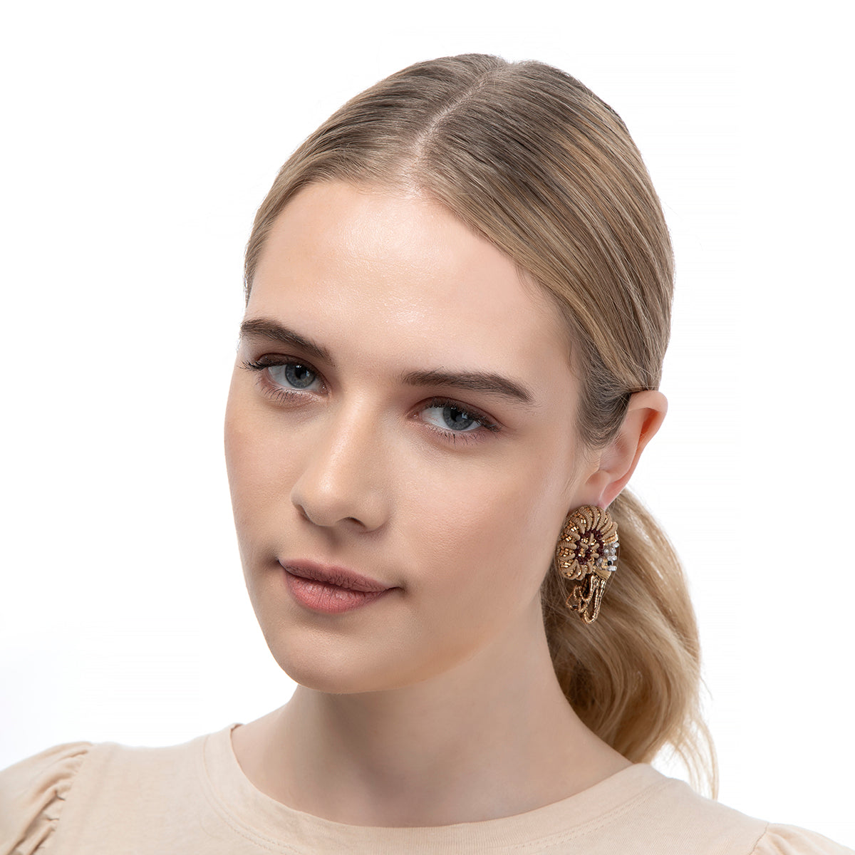 Model Wearing Samudra Earrings