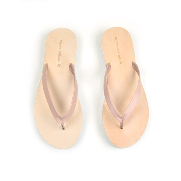 Eva Blush Leather Flip Flop