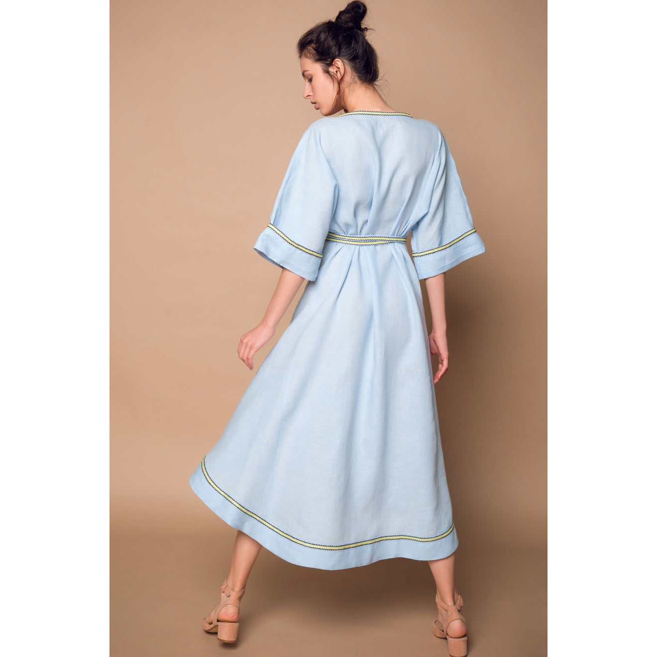 Greece Midi Dresses in Light Blue Greece Midi Dresses in Light Blue