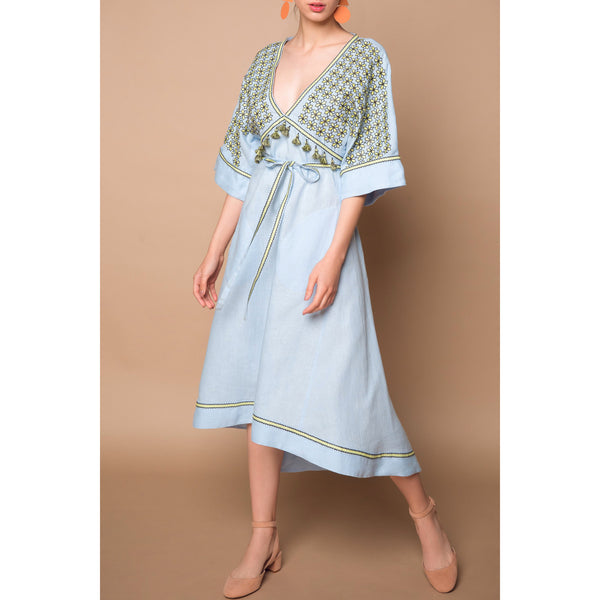 Greece Midi Dresses in Light Blue